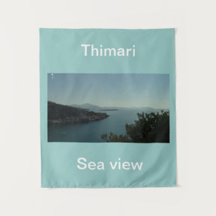 Tenture Petite vue sur la mer tapissée