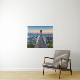 Tenture Phare de point de Marshall au coucher du soleil