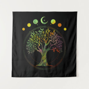 Tenture Phases de l'arbre de vie de la lune