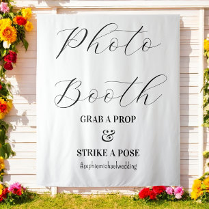 Tenture Photo Booth Black White Mariage