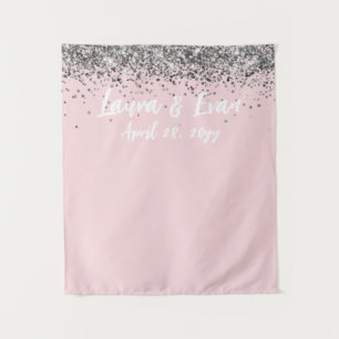 Tenture Photo Booth Prop Mariage Blush Pink personnalisé