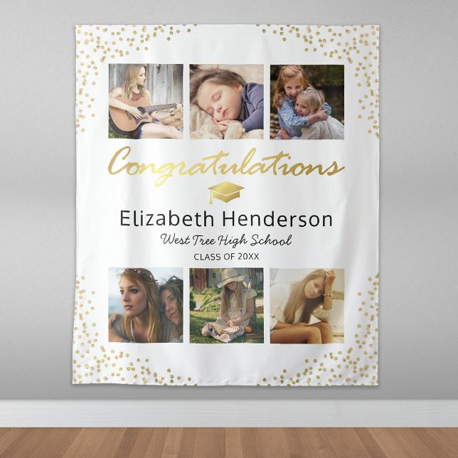 Tenture Photo Collage White Gold Classement (Créateur téléchargé)