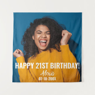 Tenture Photo de fête d'anniversaire 21e ou autre Annivers