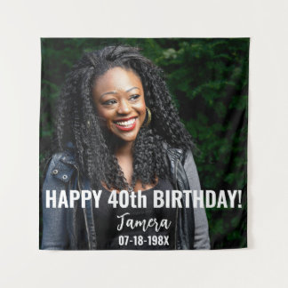 Tenture Photo de fête d'anniversaire 40e ou autre Annivers