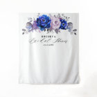 Photo de mariage floral lilas bleu royal