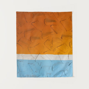 Tenture Photo d'oeuvres d'art orange, blanc et bleu