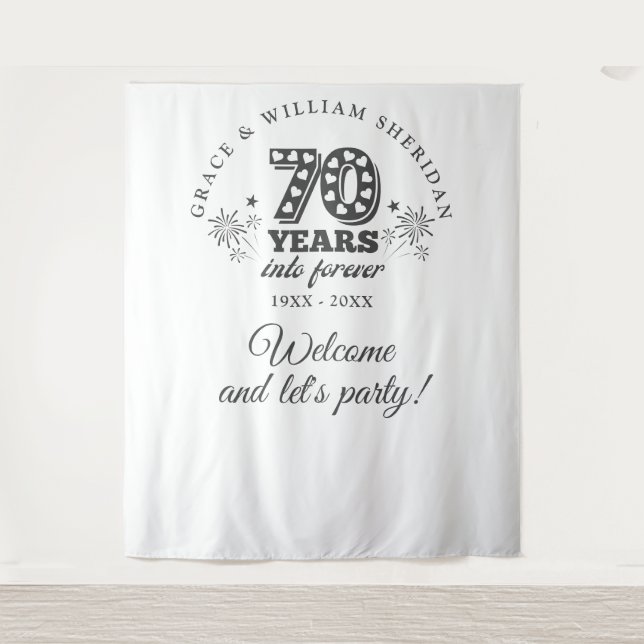 Tenture Photo du 70e anniversaire de Forever (Devant)