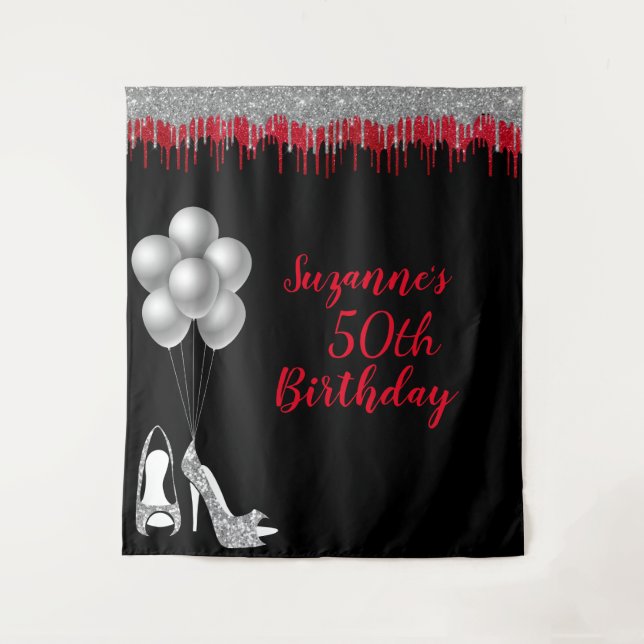 Tenture Photo en toile de fond 50e anniversaire Parties sc (Devant)
