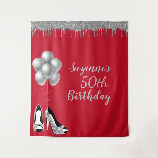 Tenture Photo en toile de fond 50e anniversaire Parties sc (Devant)