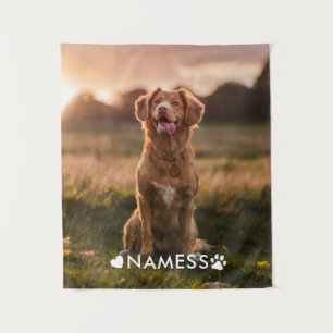 Tenture Photo personnalisée avec le nom de votre chien