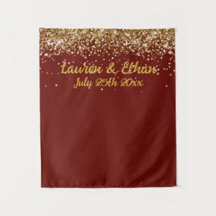 Tenture Photobooth de mariage personnalisé avec paillettes