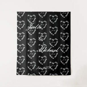 Tenture Photobooth mariage noir et blanc
