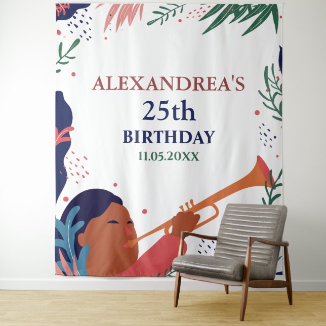 Tenture Photobooth personnalisé pour fête d'anniversaire (En situation)