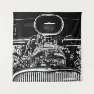 TENTURE PHOTOGRAPHIE À GRANDE ÉCHELLE DU MOTEUR DE VOITURE