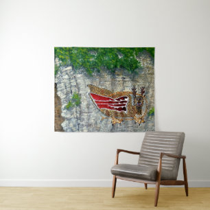 Tenture Piasa Bird Illinois Légende amérindienne