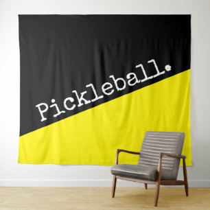 Tenture PICKLEBALL Sporty Bright Yellow Black Color Block