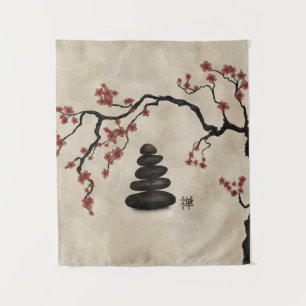 Tenture Pierres zen Sakura Tree