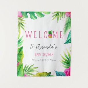 Tenture Pineapple Jungle Pacificateurs Baby shower fille r