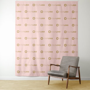 Tenture Pink Step & Repeate Logo Business Event Backdrop (