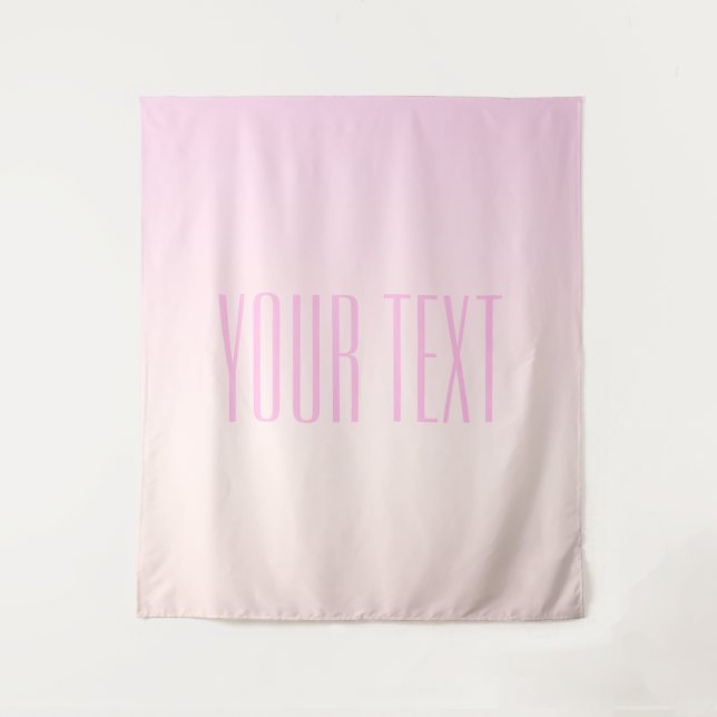 Tenture Pink to Peach Sunset Ombre avec texte personnalisa (Devant)