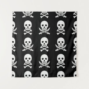 Tenture Pirate Skuls Crossbones Motif sans couture