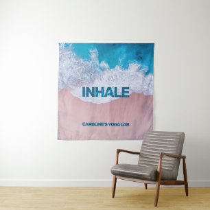 Tenture Plage rose Bleue Bermudes