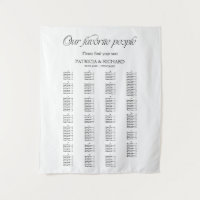 Plan de table de mariage alphabétique moderne