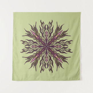 Tenture Plante à œil psychédélique - Mandala botanique sur