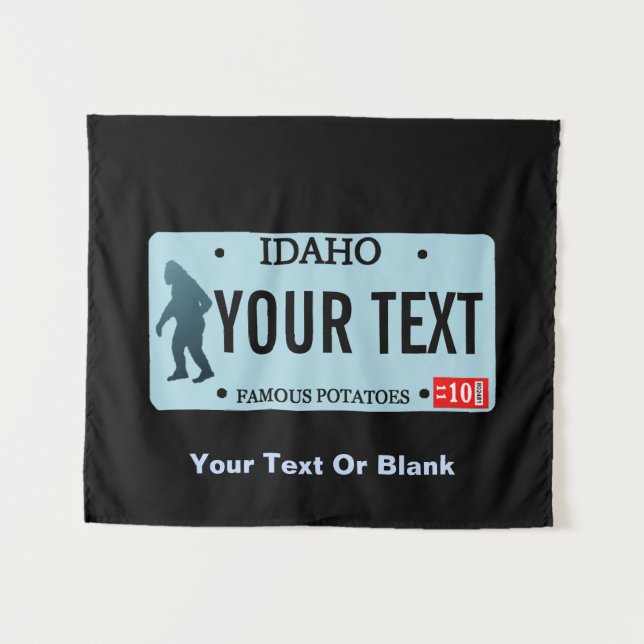 Tenture Plaque de licence Idaho Sasquatch (Devant (Horizontal))