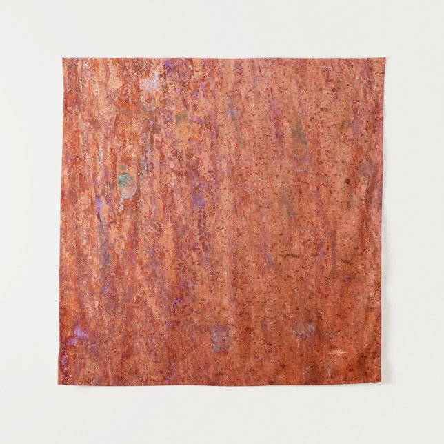 Tenture Plaque métallique rouillée gravée par corrosionabs (Devant)