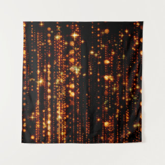 Tenture pluie Abstraite d'or avec des particules lumineuse