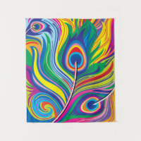 Plumes de paon Art Abstrait