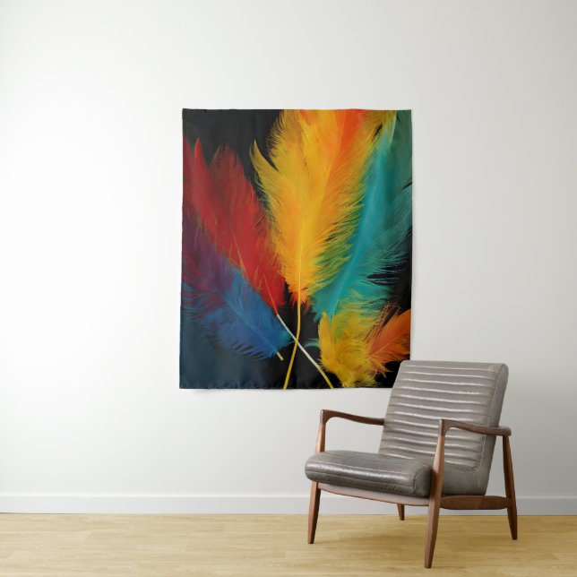 Tenture Plumes du sud-ouest 2 (En situation)