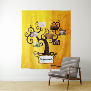 Tenture Poignée d'arbre de la famille de photos personnali