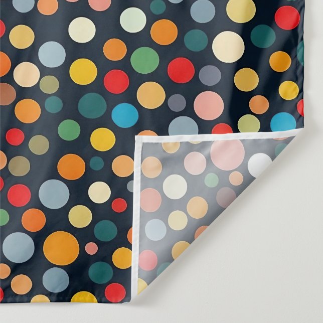 Tenture Pois colorés sur Arrière - plan foncé (Détail)