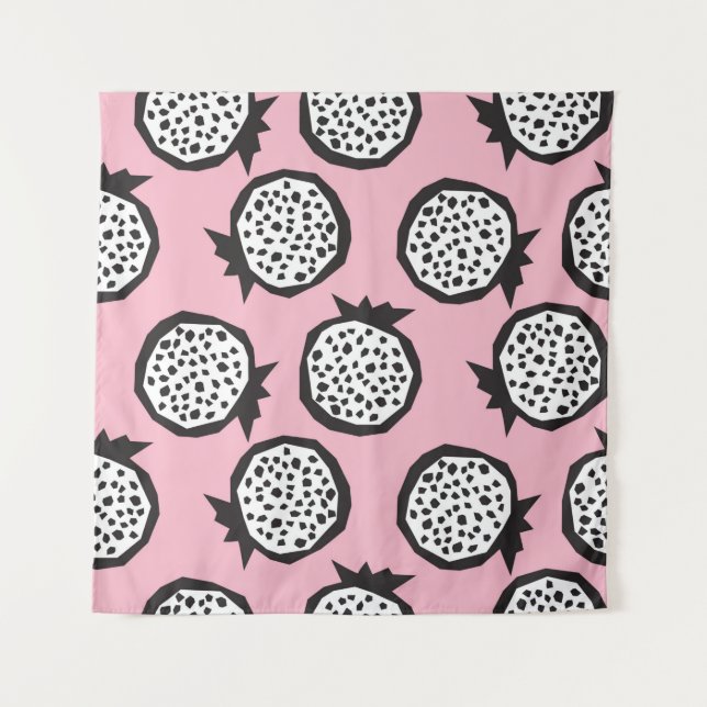 Tenture Pomegranate seamless pattern in modern abstract st (Devant)