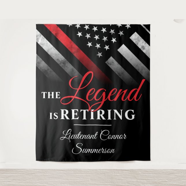 Tenture Pompier Retraite Service d'incendie pompier (Devant)