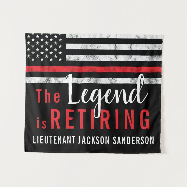 Tenture Pompiers Pompiers Retraite (Devant (Horizontal))