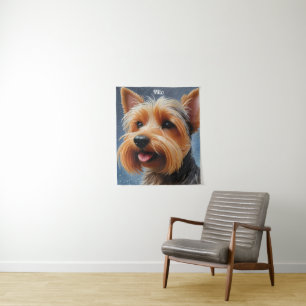 Tenture Pop Pointillisme Yorkshire Terrier Art