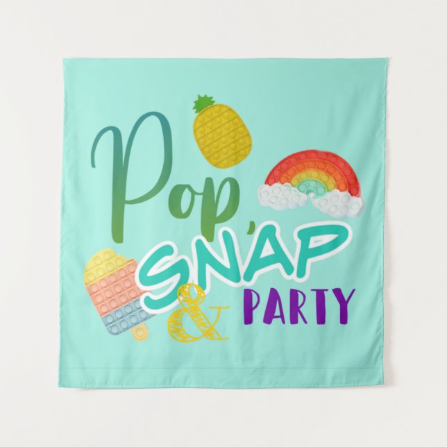 Tenture pop snap party, pop it party, fidget party (Devant)
