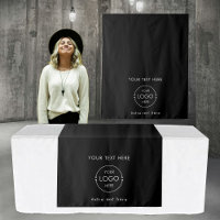Pop Up Shop Table Runner Banner Business Logo Text
