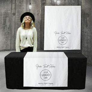 Tenture Pop Up Shop Table Runner Banner Logo Fancy Text