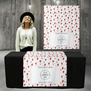 Tenture Pop Up Shop Table Runner Banner Logo fraise