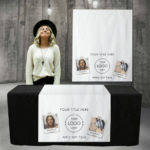 Tenture Pop Up Shop Table Runner Banner Logo Photos