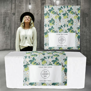 Tenture Pop Up Shop Table Runner Banner Logo Poires Floral