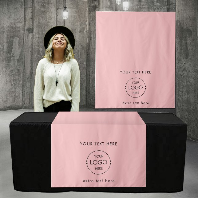 Tenture Pop Up Shop Table Runner Bannière Business Logo Ro (Pop Up Shop Table Runner Banner Business Logo Pink Tapestry)