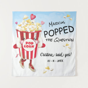Tenture Popcorn de Proposition de Mariage Toile de Fond