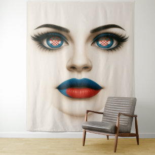 Tenture Portrait de la pop croate beauté yeux & lèvres