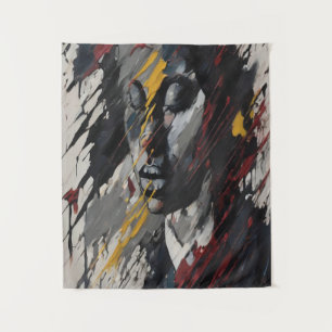 Tenture Portrait expressionniste Abstrait audacieux Art mo