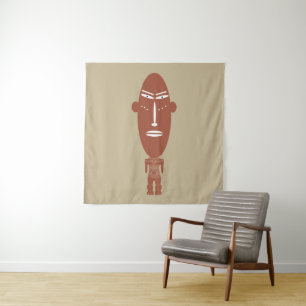 Tenture Portrait tribal africain Abstrait